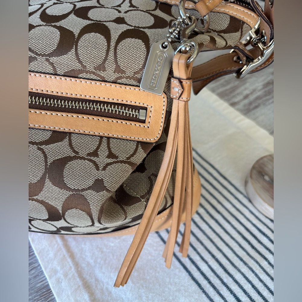 ππ¦ Coach Vintage Signature Brown and Tan Shoulder Bag - Picture 4 of 14